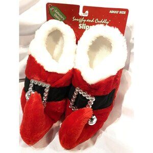 snuggly & cuddly christmas womens adult slippers USA size medium med m 7-8